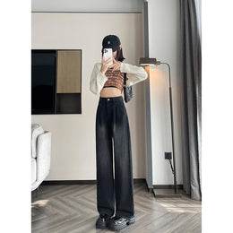 Women Straight Fit Slash Knee Jeans