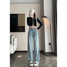 Women Straight Fit Low Distress Jeans