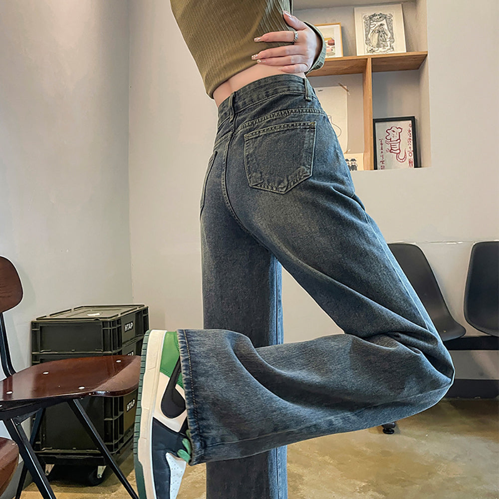 Women Dark Shade Straight Fit Jeans