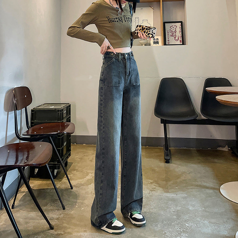 Women Dark Shade Straight Fit Jeans