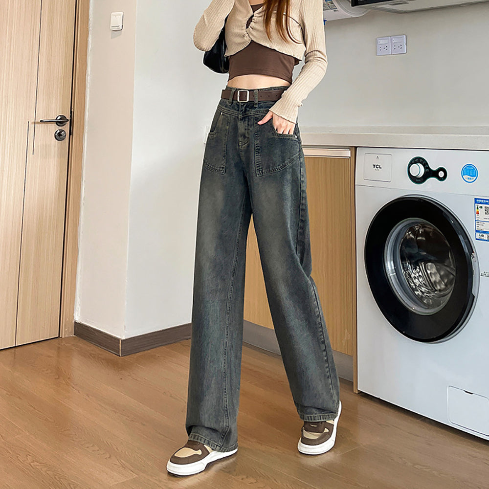 Women Straight Fit Mildly Distressed Jeans