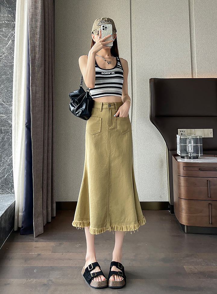 Straight Midi Skirt