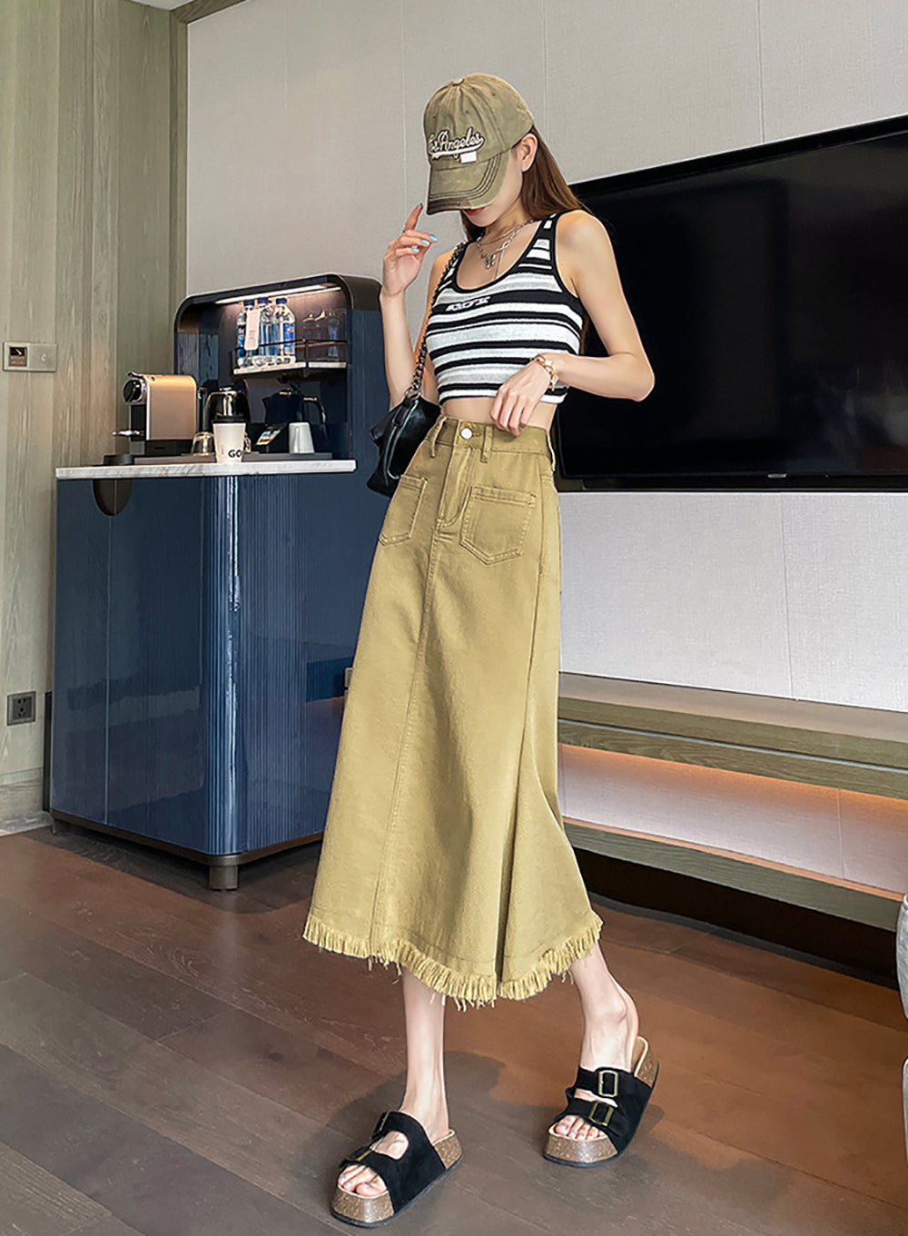 Straight Midi Skirt