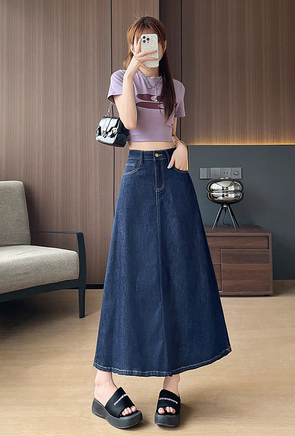 Women Straight Maxi Skirt