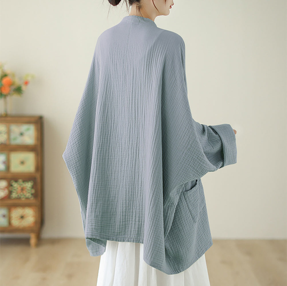 Cotton Longline Open Front Shrug