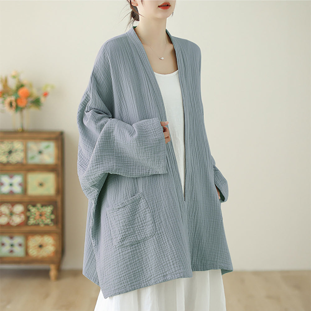 Cotton Longline Open Front Shrug