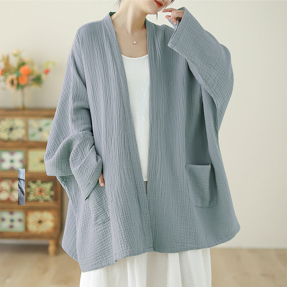 Cotton Longline Open Front Shrug