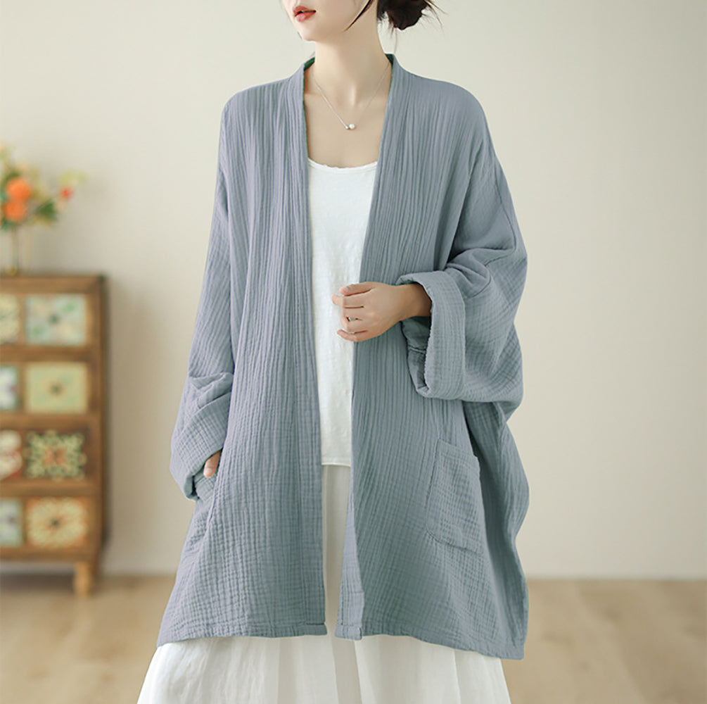 Cotton Longline Open Front Shrug