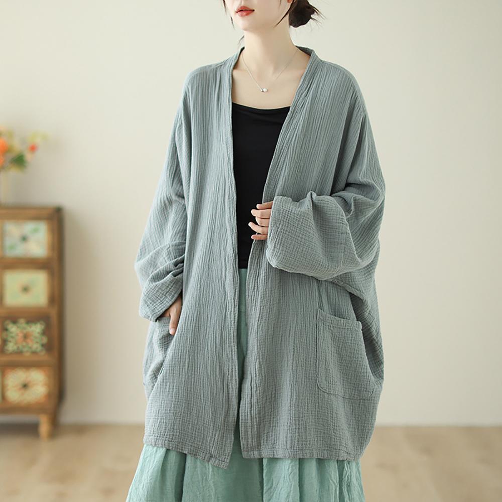 Cotton Longline Open Front Shrug