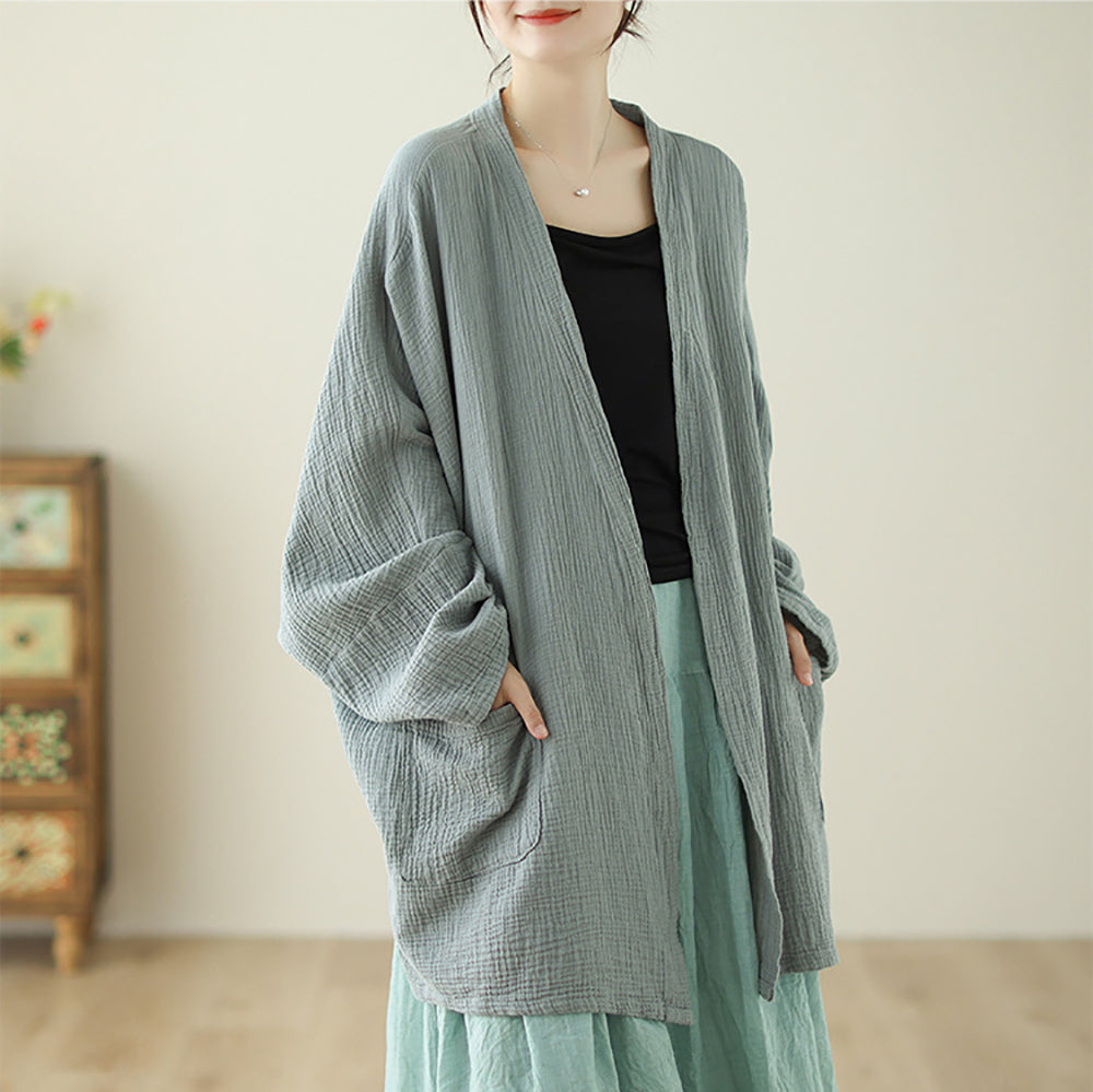 Cotton Longline Open Front Shrug