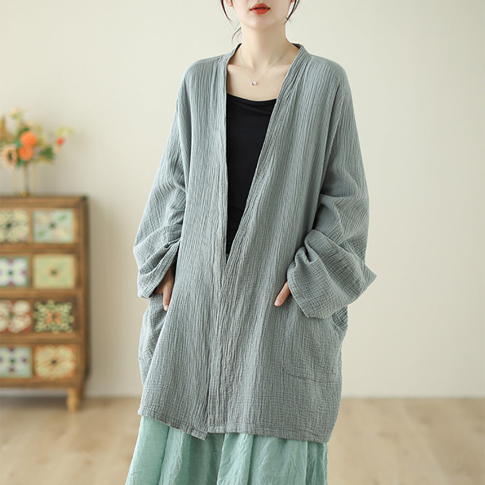 Cotton Longline Open Front Shrug