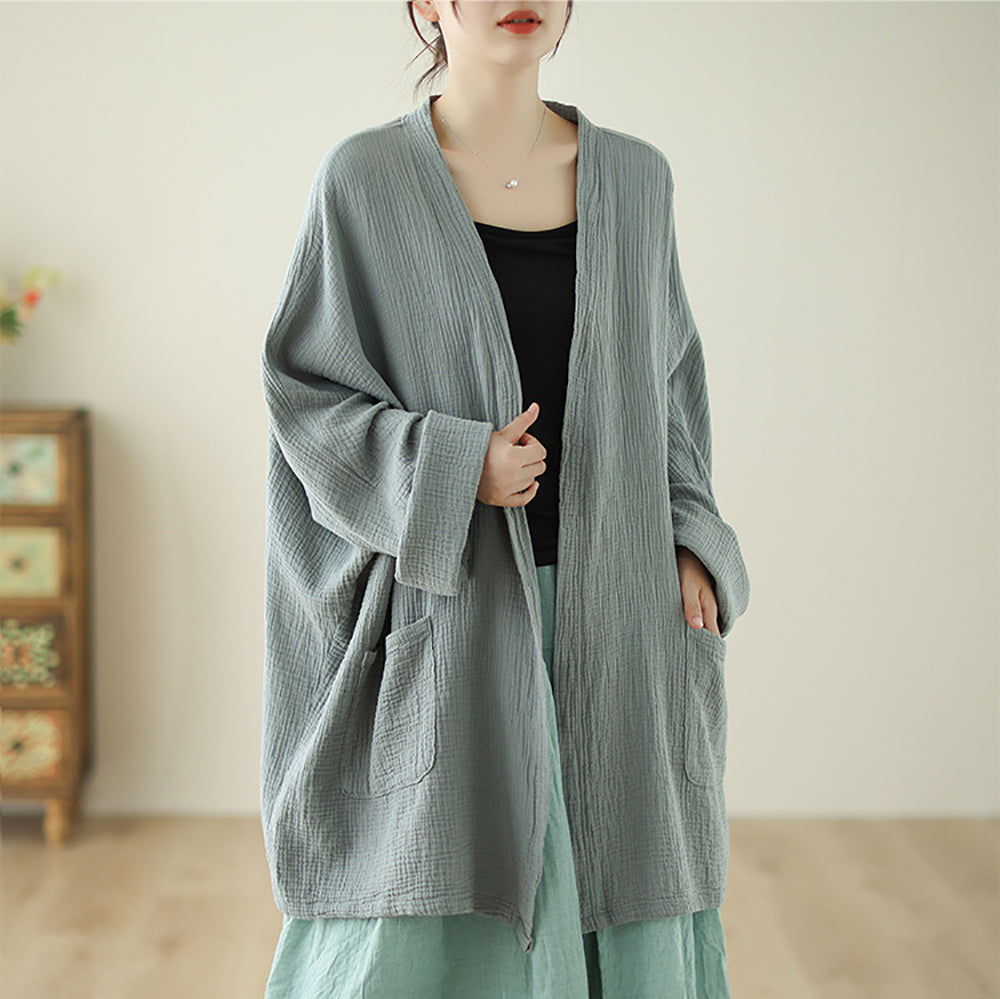 Cotton Longline Open Front Shrug