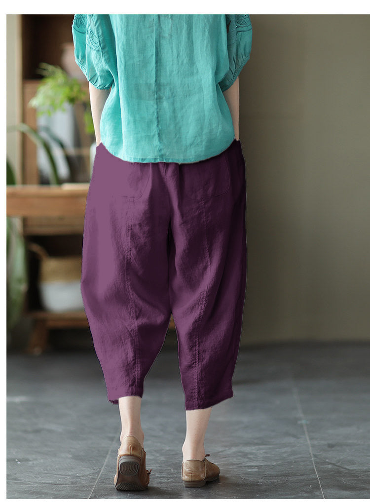 Women Loose Fit Easy Wash Parallel Trousers