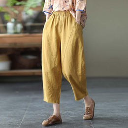 Women Loose Fit Easy Wash Trousers