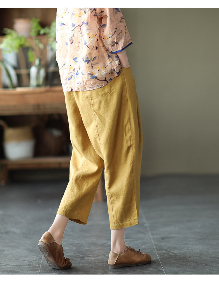 Women Loose Fit Easy Wash Trousers