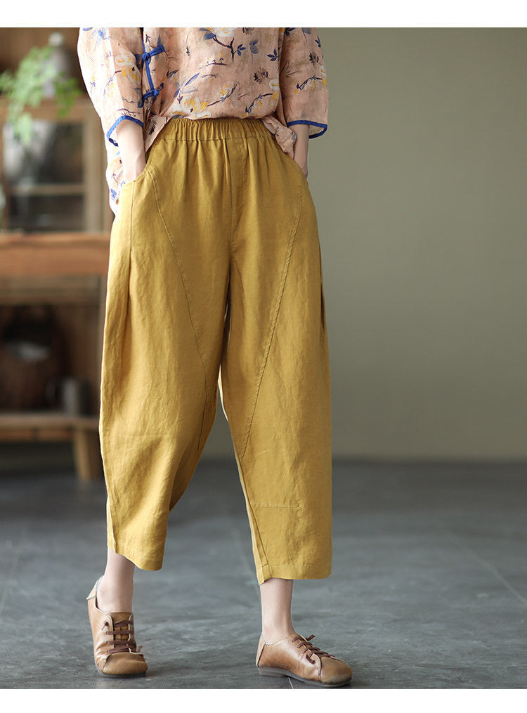 Women Loose Fit Easy Wash Trousers