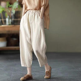 Women Loose Fit Easy Wash Trousers