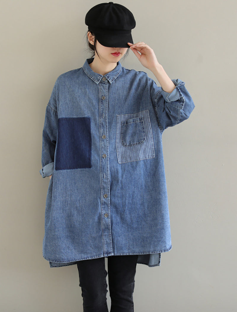 Women Oversized Solid Casual Shirt