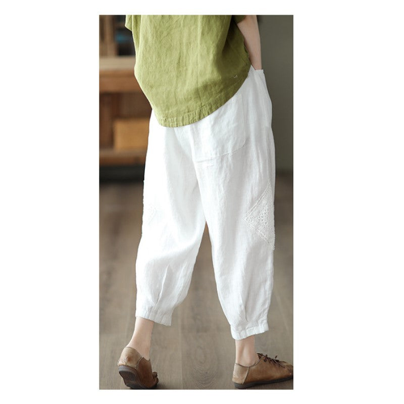 Women Loose Fit Easy Wash Trousers