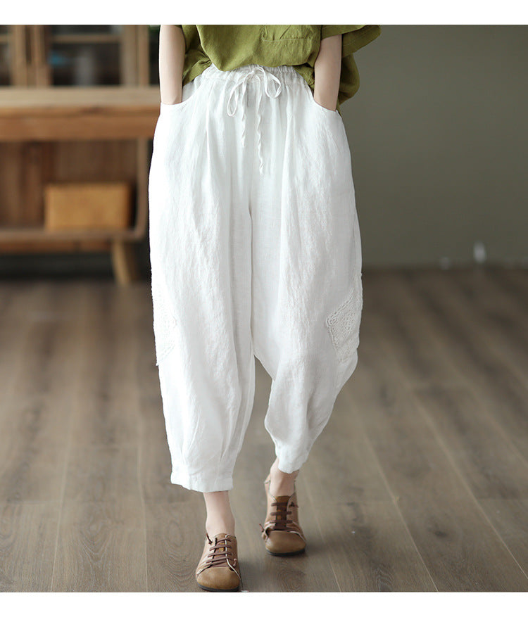 Women Loose Fit Easy Wash Trousers