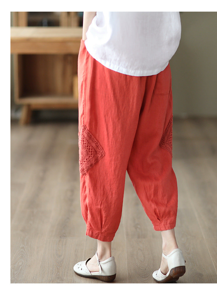 Women Loose Fit Easy Wash Trousers