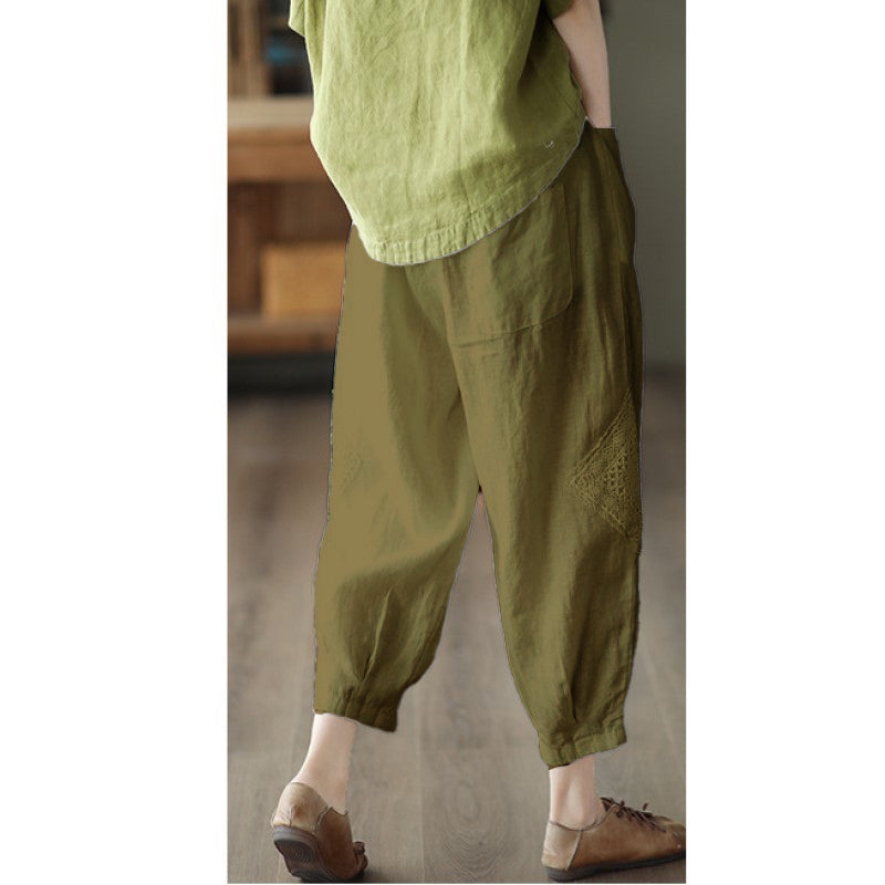 Women Loose Fit Easy Wash Trousers