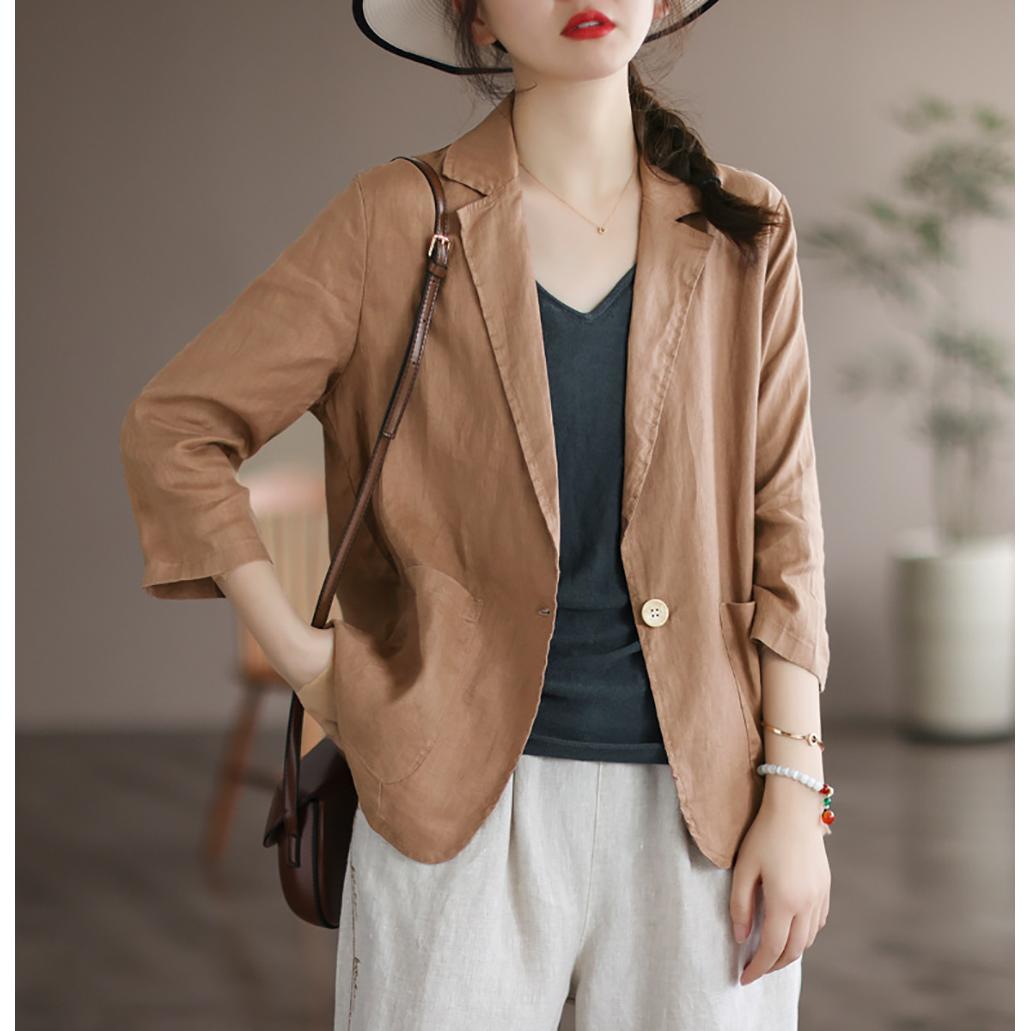 Women Spread Collar Outdoor Tailored Jacket