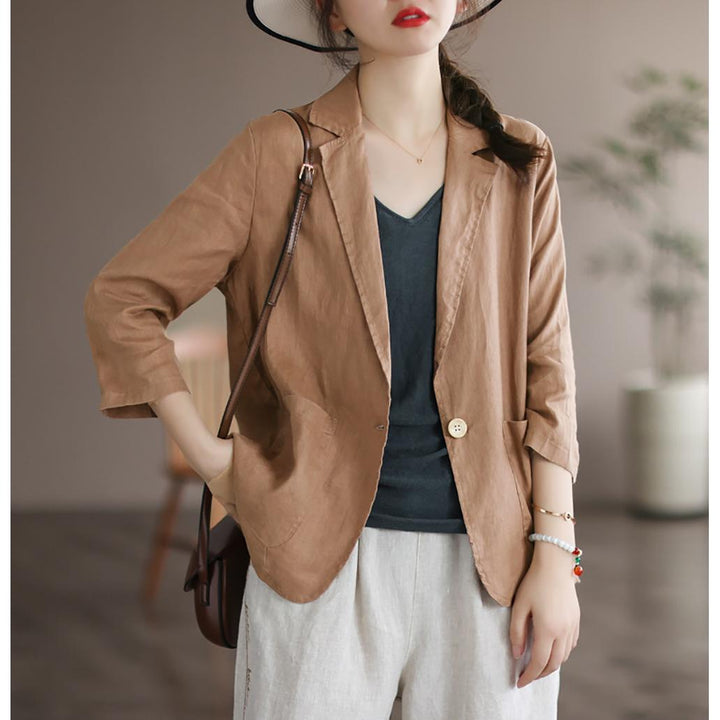 Women Spread Collar Outdoor Tailored Jacket