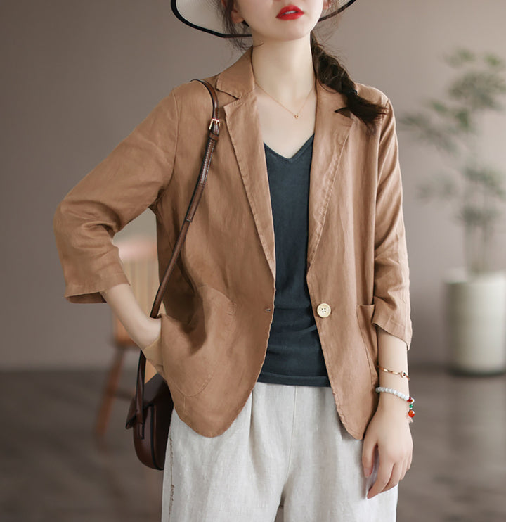 Women Spread Collar Outdoor Tailored Jacket