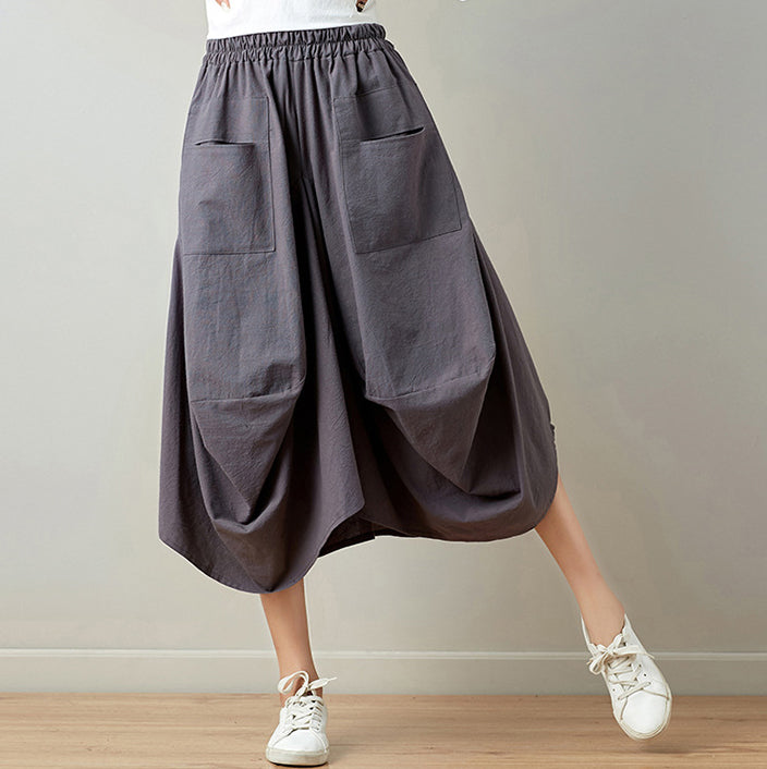 Women Mid-Rise Easy Wash Wide Leg Trousers