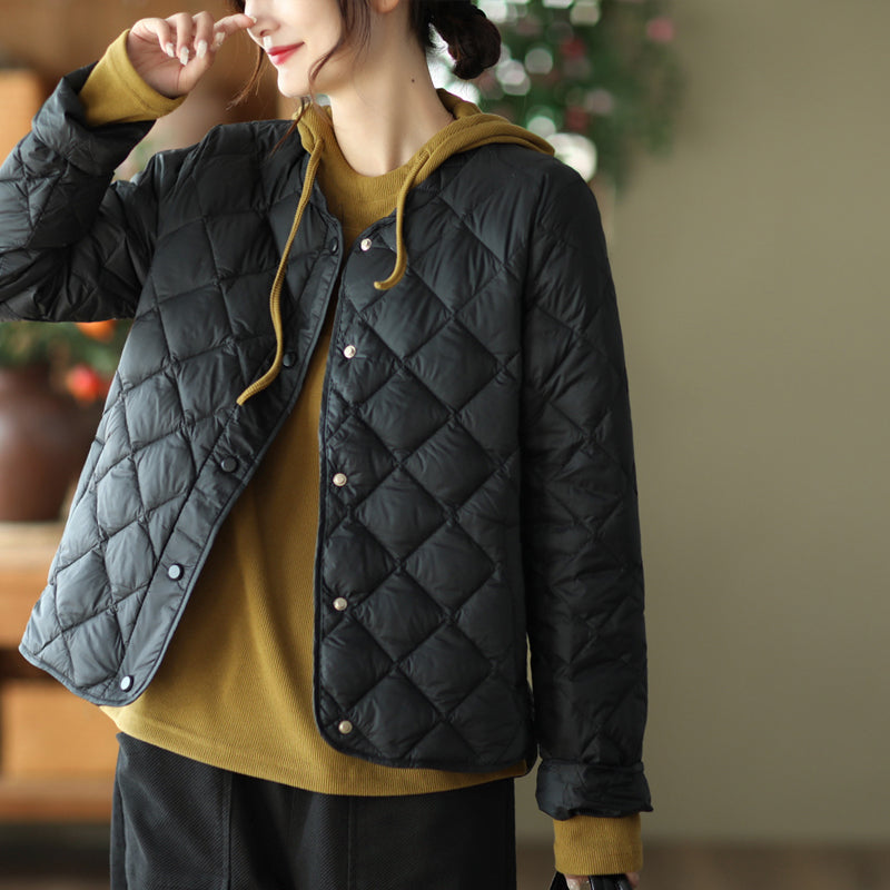 Women Self Design Mandarin Collar Puffer Jacket