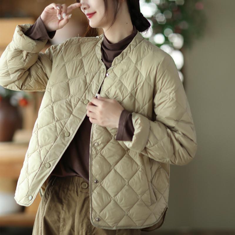 Women Self Design Mandarin Collar Puffer Jacket
