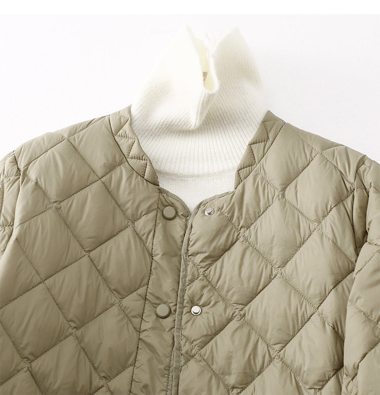 Women Self Design Mandarin Collar Puffer Jacket