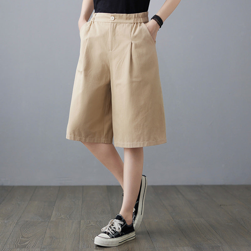 Women Loose Fit Mid-Rise Shorts