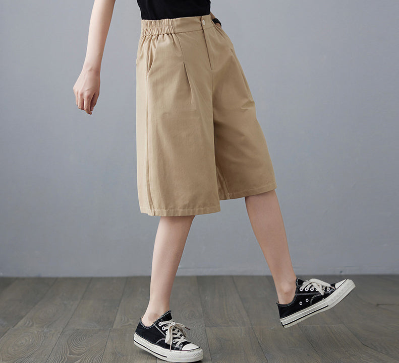 Women Loose Fit Mid-Rise Shorts