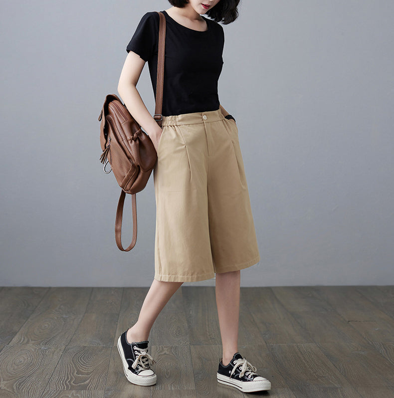 Women Loose Fit Mid-Rise Shorts