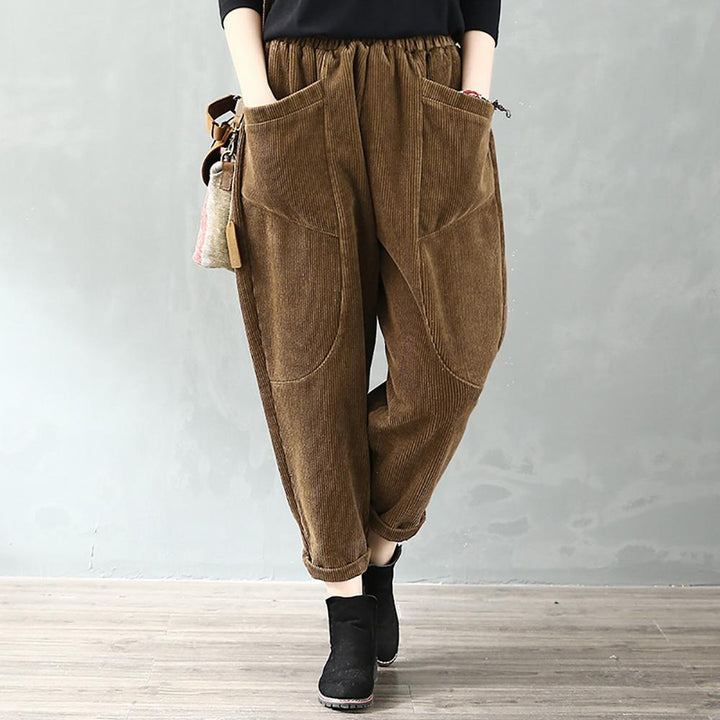 Women Mid-Rise Easy Wash Pleated Regular Trousers