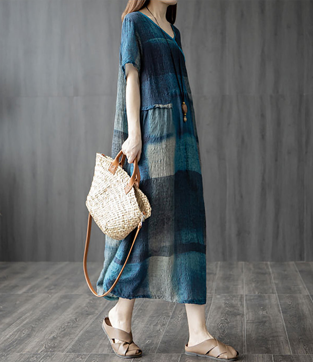 V-Neck Maxi Midi Dress