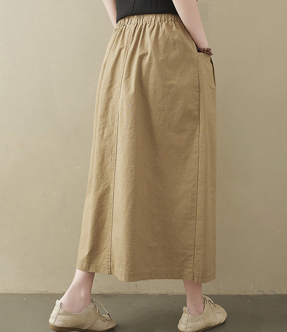 Solid Straight Skirt