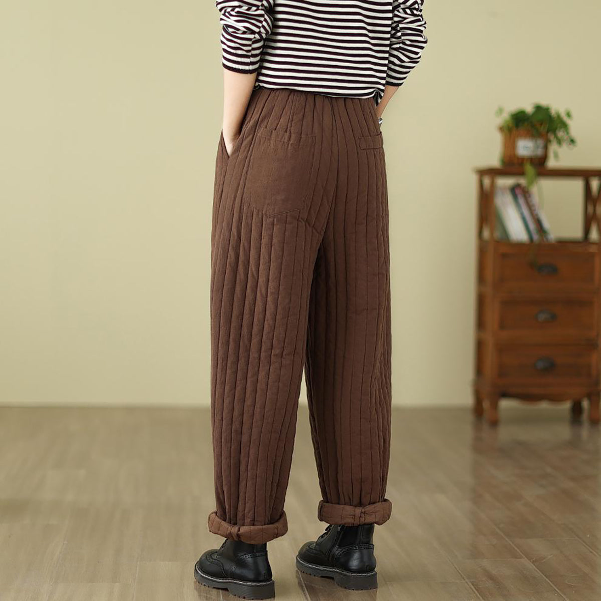Women Easy Wash Pleated Trousers