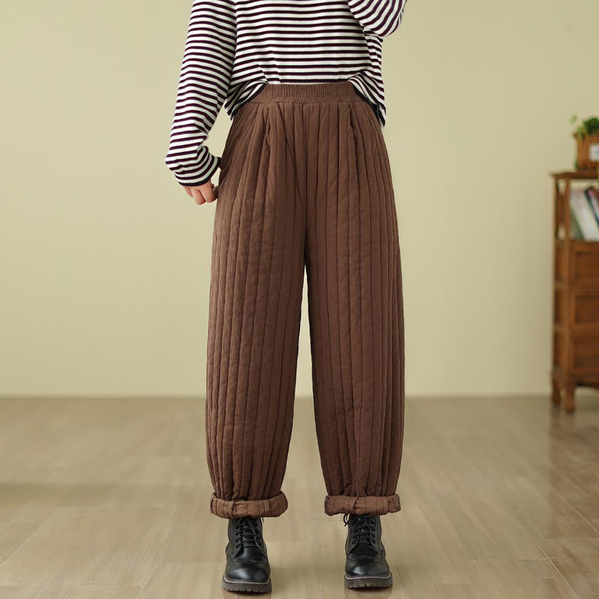Women Easy Wash Pleated Trousers