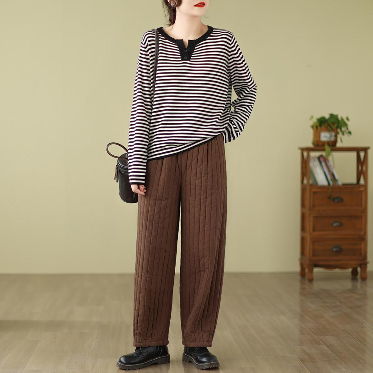 Women Easy Wash Pleated Trousers