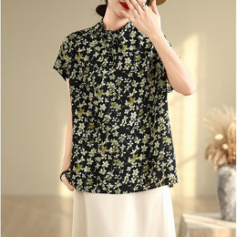 Women Floral Spread Collar Casual Shirt