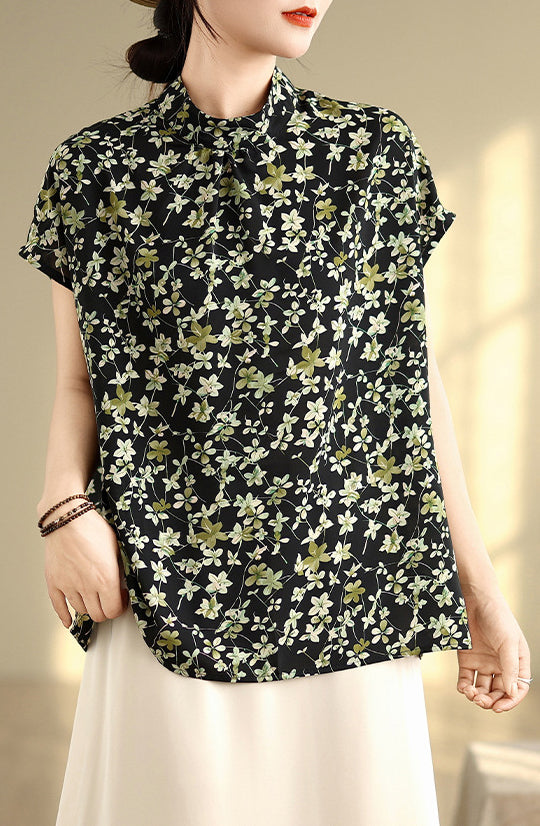 Women Floral Spread Collar Casual Shirt