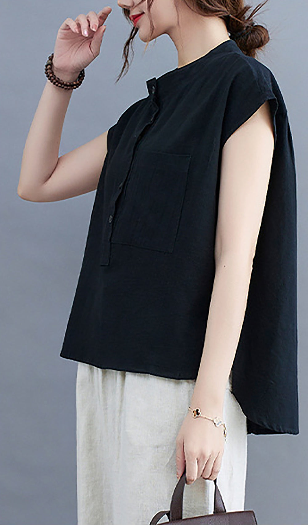Women Cotton Short Sleeves Top