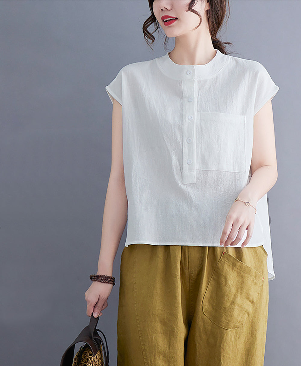 Women Cotton Short Sleeves Top