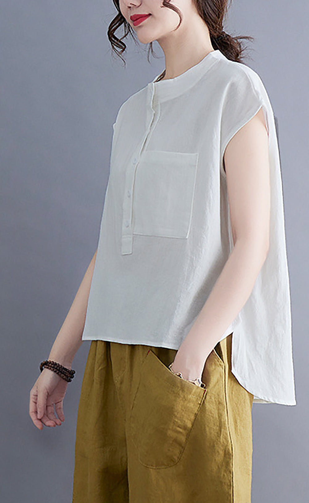 Women Cotton Short Sleeves Top