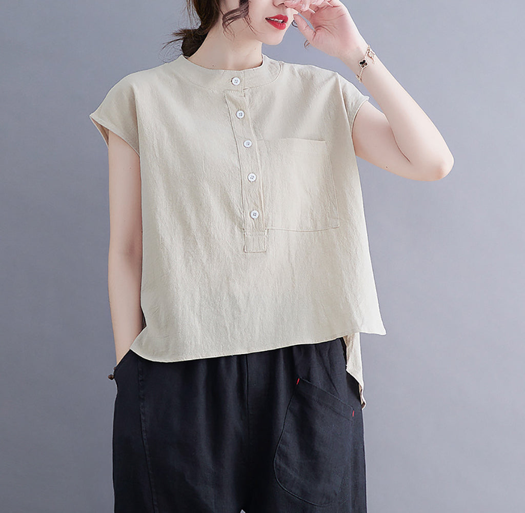 StyleCast Women Cotton Round Neck Short Sleeves Casual Top