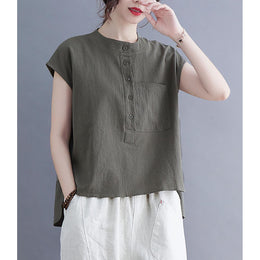 Women Round Neck Cotton Top