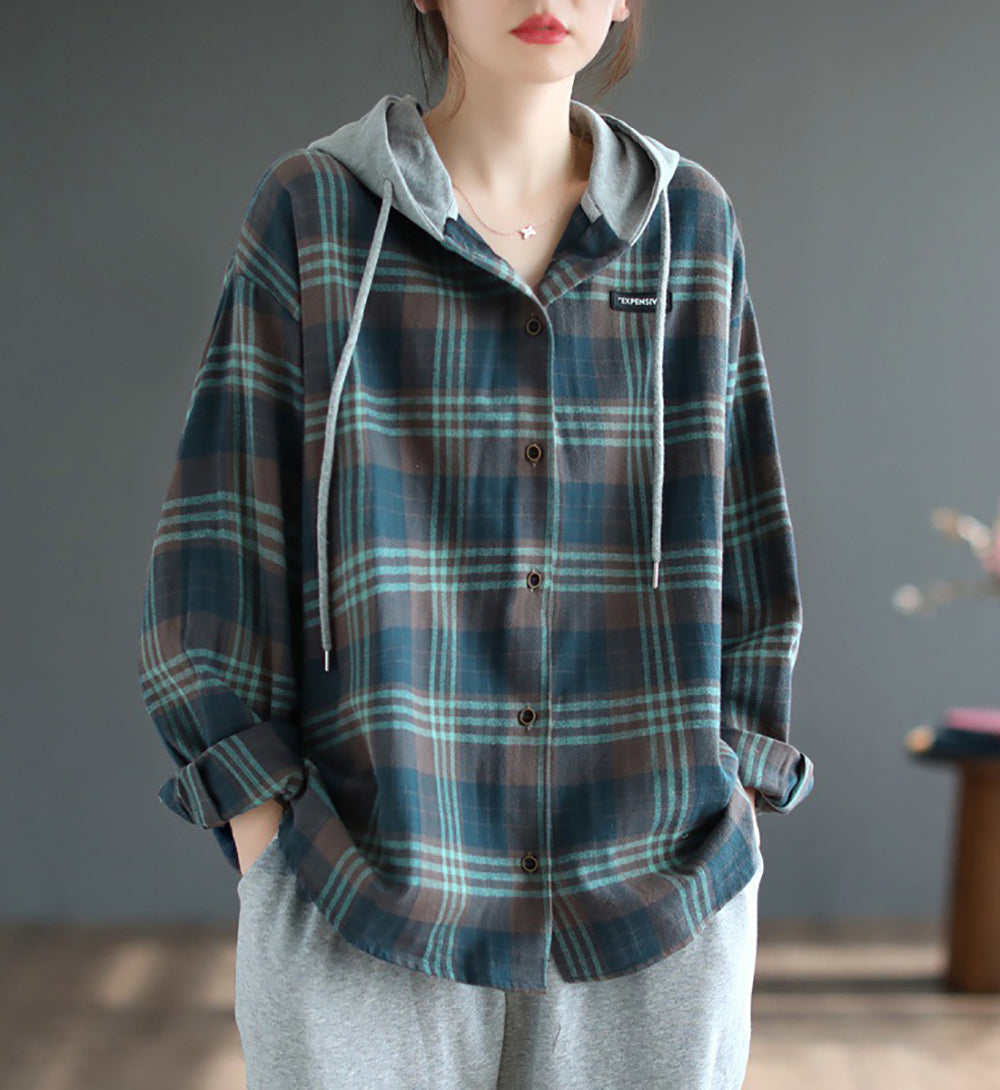 Women Checked Outdoor Tailored Jacket